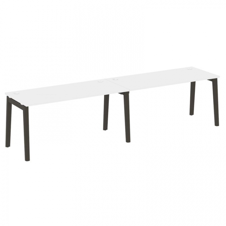 Onix Wood Рабочая станция OW.RS-2.4.7 Белый Бриллиант/Дуб Темный/Металл Антрацит 3160*720*750