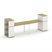 Concept Рабочая станция с опорными стеллажами с надставкой низ. CN.ORS-210 Дуб Винченцо/Белый Брилли