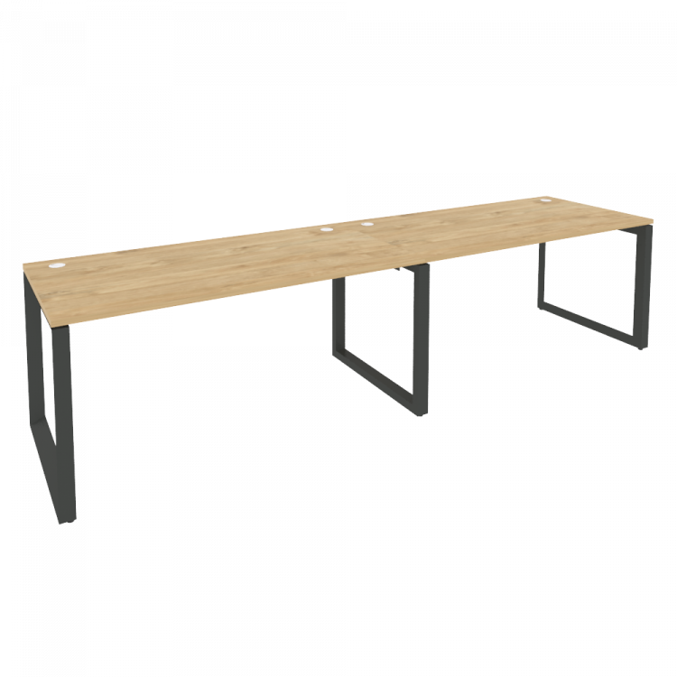 Onix Рабочая станция на О-образном м/к O.MO-RS-2.4.8 Тиквуд Светлый/Металл Антрацит 3160*800*750