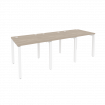 Onix Рабочая станция на П-образном м/к O.MP-RS-3.0.8 Дуб Аттик/Металл Белый 2340*800*750