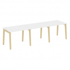 Onix Wood Рабочая станция OW.RS-3.1.8 Белый Бриллиант/Дуб Светлый/Металл Белый 2940*800*750