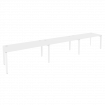 Onix Рабочая станция на П-образном м/к O.MP-RS-3.4.7 Белый Бриллиант/Металл Белый 4740*720*750