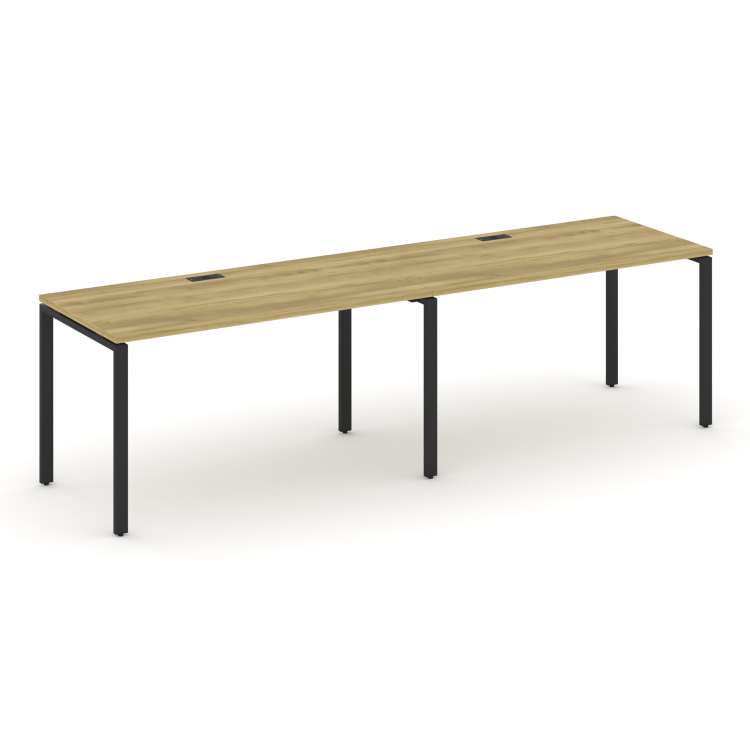 Concept Рабочая станция 2 места CN.ORS-003 Дуб Винченцо/Металл Черный 2760*720*750