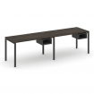 Concept Рабочая станция односторонняя с подвес. тумбами 2 места CN.ORS-101 Дуб Мали/Антрацит/Металл