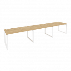 Onix Рабочая станция на О-образном м/к O.MO-RS-3.3.8 Тиквуд Светлый/Металл Белый 4140*800*750