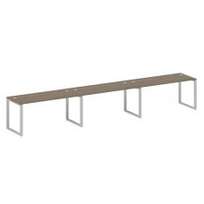 Metal System Рабочая станция на 3 места на О-образном м/к БО.СМ-3.4 Вяз Благородный/Металл Серый 480