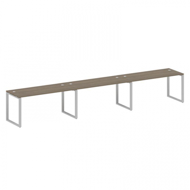 Metal System Рабочая станция на 3 места на О-образном м/к БО.СМ-3.4 Вяз Благородный/Металл Серый 480