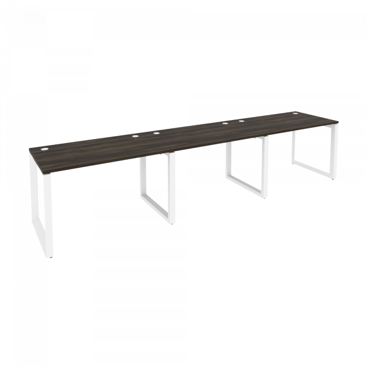 Onix Рабочая станция на О-образном м/к O.MO-RS-3.2.7 Дуб Мали/Металл Белый 3540*720*750