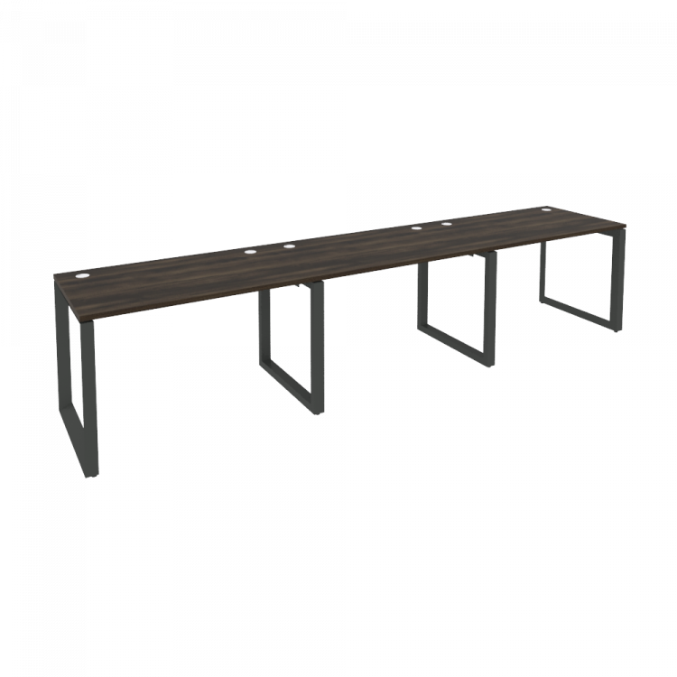Onix Рабочая станция на О-образном м/к O.MO-RS-3.2.7 Дуб Мали/Металл Антрацит 3540*720*750