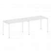Metal System Quattro Рабочая станция на 2 места на П-образном м/к 40БП.СМ-2.2 Белый/Металл Белый 240