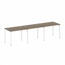 Metal System Quattro Рабочая станция на 3 места на П-образном м/к 50БП.СМ-3.1 Вяз Благородный/Металл