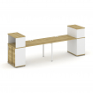Concept Рабочая станция с опорными шкафом-купе с надставкой низ. CN.ORS-238 W Дуб Винченцо/Белый Бри