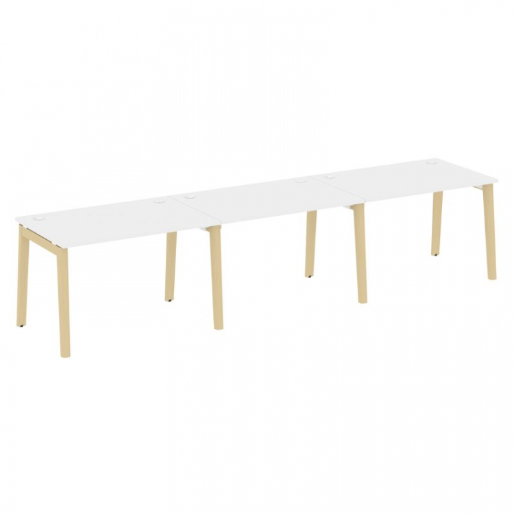 Onix Wood Рабочая станция OW.RS-3.2.8 Белый Бриллиант/Дуб Светлый/Металл Белый 3540*800*750