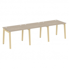 Onix Wood Рабочая станция OW.RS-3.1.8 Дуб Аттик/Дуб Светлый/Металл Белый 2940*800*750