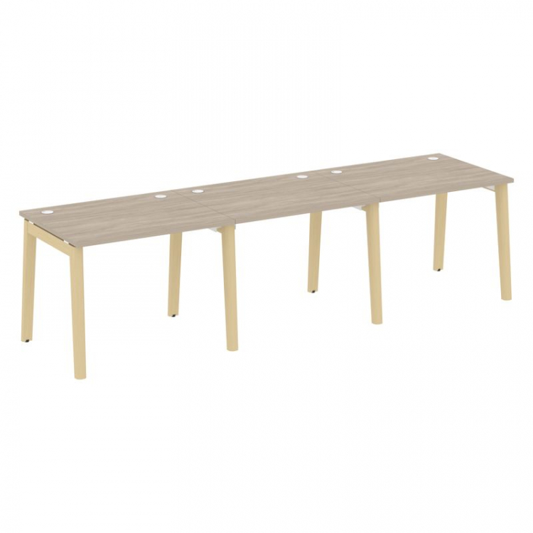 Onix Wood Рабочая станция OW.RS-3.1.8 Дуб Аттик/Дуб Светлый/Металл Белый 2940*800*750