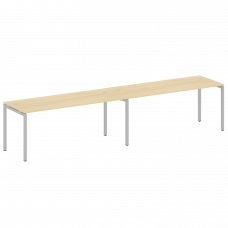 Metal System Quattro Рабочая станция на 2 места на П-образном м/к 40БП.СМ-2.5 Акация Лорка/Металл Се