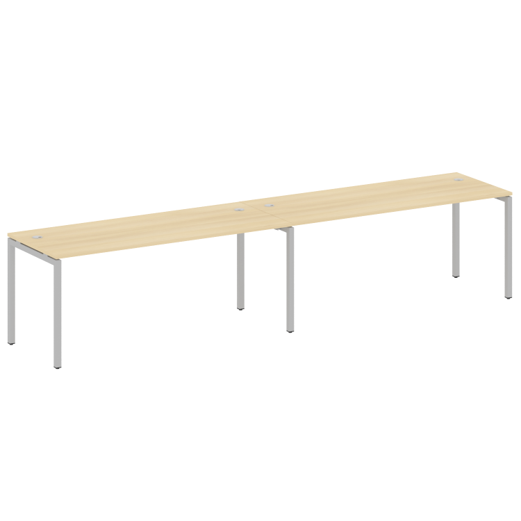 Metal System Quattro Рабочая станция на 2 места на П-образном м/к 40БП.СМ-2.5 Акация Лорка/Металл Се