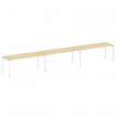 Metal System Quattro Рабочая станция на 3 места на П-образном м/к 50БП.СМ-3.5 Акация Лорка/Металл Бе