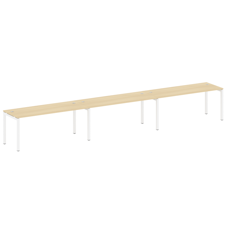Metal System Quattro Рабочая станция на 3 места на П-образном м/к 50БП.СМ-3.5 Акация Лорка/Металл Бе