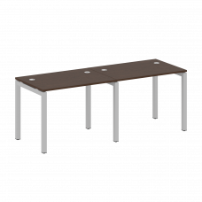 Metal System Quattro Рабочая станция на 2 места на П-образном м/к 50БП.СМ-2.1 Венге Цаво/Металл Серы