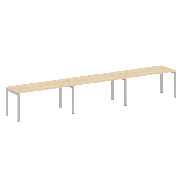 Metal System Quattro Рабочая станция на 3 места на П-образном м/к 50БП.СМ-3.4 Акация Лорка/Металл Се