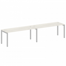 Metal System Quattro Рабочая станция на 2 места на П-образном м/к 50БП.СМ-2.5 Дуб Наварра/Металл Сер