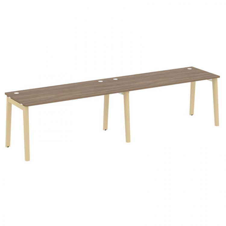 Onix Wood Рабочая станция OW.RS-2.4.7 Дуб Аризона/Дуб Светлый/Металл Белый 3160*720*750