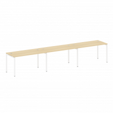 Metal System Quattro Рабочая станция на 3 места на П-образном м/к 40БП.СМ-3.3 Акация Лорка/Металл Бе