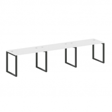 Metal System Рабочая станция на 3 места на О-образном м/к БО.СМ-3.2 Белый/Металл Антрацит 3600*720*7