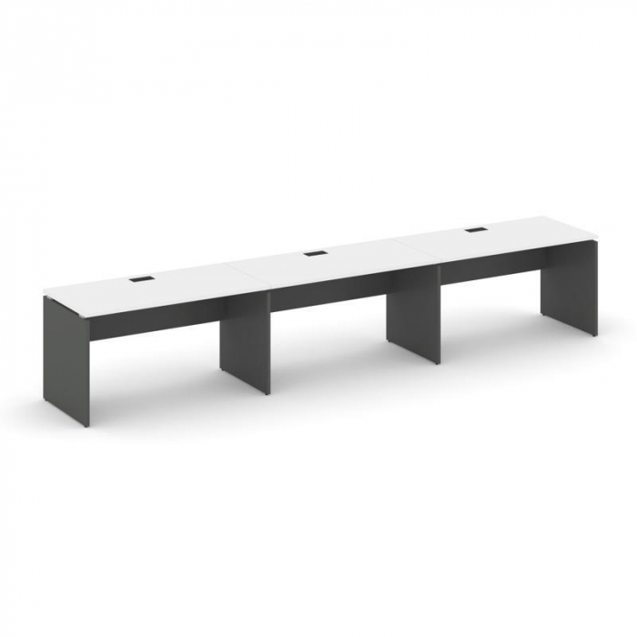 Style Project Рабочая станция 1 сторон. SN-D.ORS-033 Белый/Антрацит/Черная Заглушка 4140*600*750