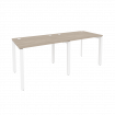 Onix Рабочая станция на П-образном м/к O.MP-RS-2.1.7 Дуб Аттик/Металл Белый 1960*720*750