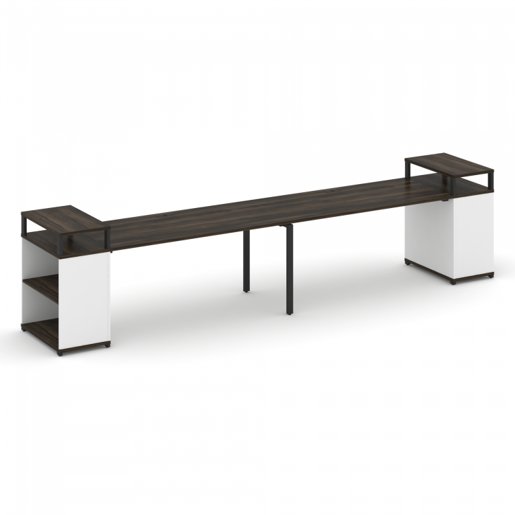 Concept Рабочая станция с опорными стеллажами с верх. горизонтами CN.ORS-208 Дуб Мали/Белый Бриллиан