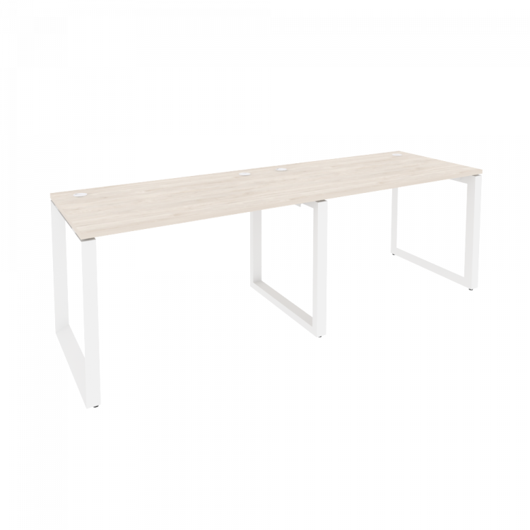 Onix Рабочая станция на О-образном м/к O.MO-RS-2.2.7 Денвер Светлый/Металл Белый 2360*720*750