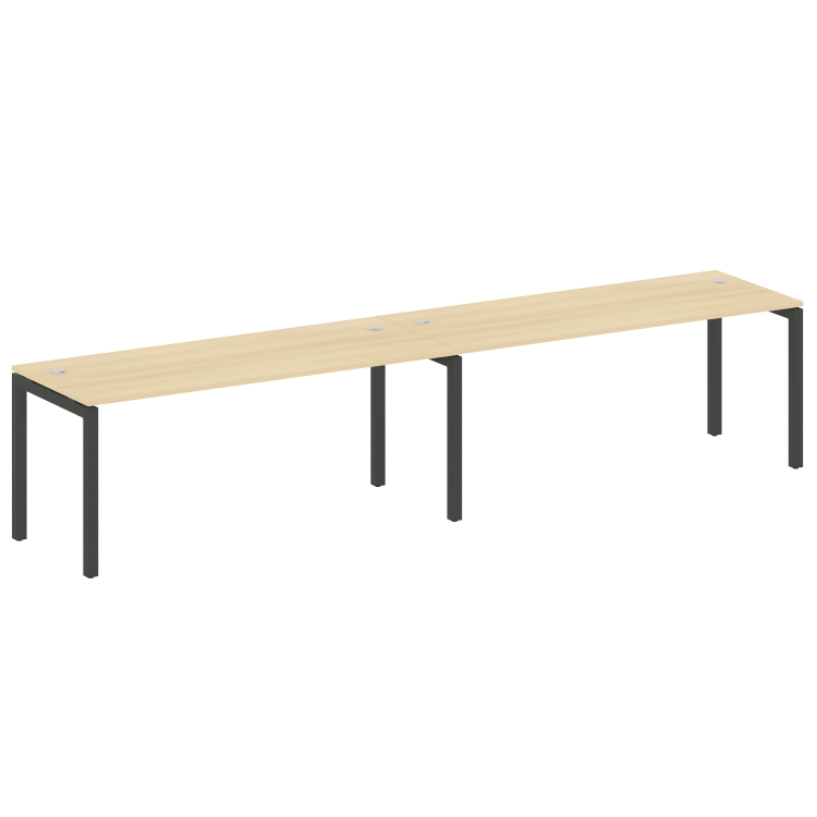 Metal System Quattro Рабочая станция на 2 места на П-образном м/к 50БП.СМ-2.5 Акация Лорка/Металл Ан