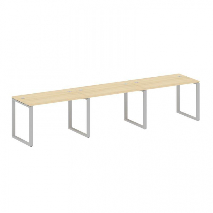 Metal System Рабочая станция на 3 места на О-образном м/к БО.СМ-3.2 Акация Лорка/Металл Серый 3600*7