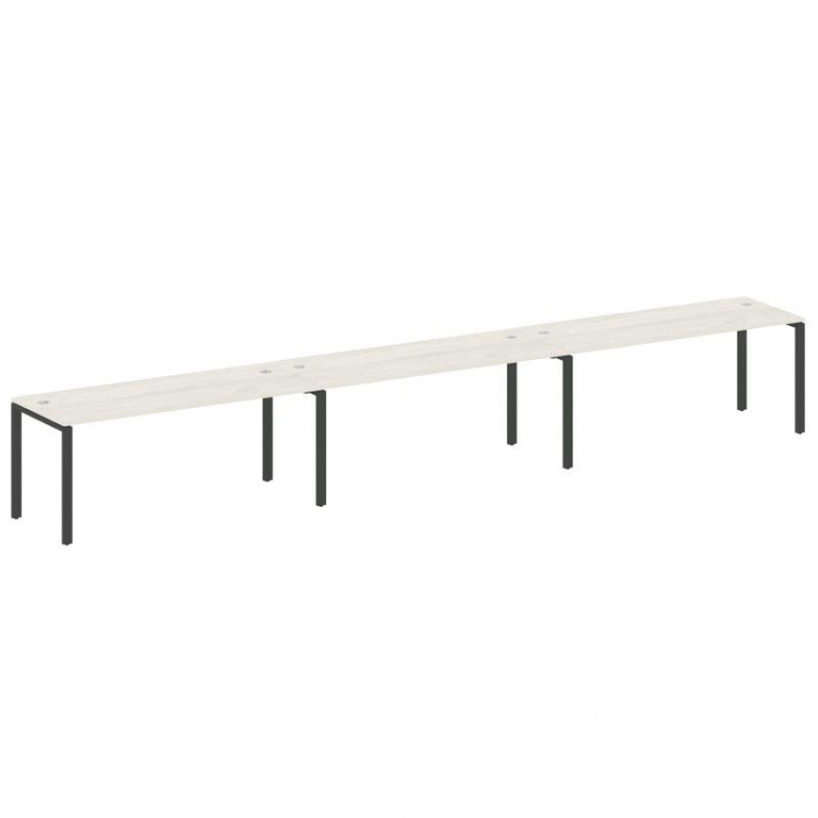 Metal System Рабочая станция на 3 места на П-образном м/к БП.СМ-3.5 Дуб Наварра/Металл Антрацит 5400