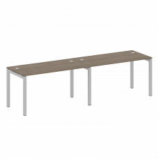 Metal System Quattro Рабочая станция на 2 места на П-образном м/к 50БП.СМ-2.3 Вяз Благородный/Металл