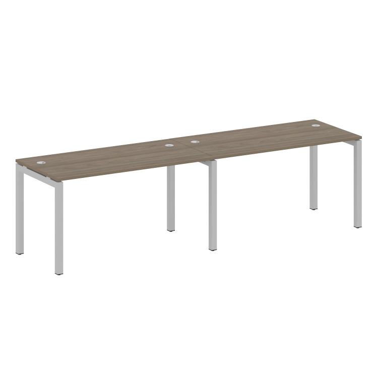 Metal System Quattro Рабочая станция на 2 места на П-образном м/к 50БП.СМ-2.3 Вяз Благородный/Металл