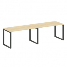 Metal System Рабочая станция на 2 места на О-образном м/к БО.СМ-2.3 Акация Лорка/Металл Антрацит 280