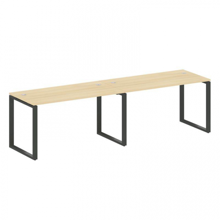 Metal System Рабочая станция на 2 места на О-образном м/к БО.СМ-2.3 Акация Лорка/Металл Антрацит 280