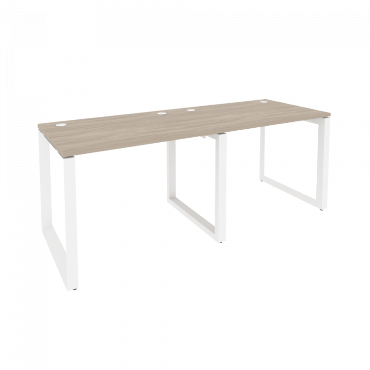 Onix Рабочая станция на О-образном м/к O.MO-RS-2.1.7 Дуб Аттик/Металл Белый 1960*720*750