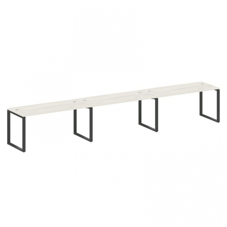 Metal System Рабочая станция на 3 места на О-образном м/к БО.СМ-3.4 Дуб Наварра/Металл Антрацит 4800