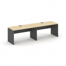 Style Project Рабочая станция 1 сторон. SN-D.ORS-014 Акация Лорка/Антрацит/Черная Заглушка 3160*700*