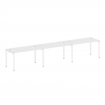 Metal System Рабочая станция на 3 места на П-образном м/к БП.СМ-3.3 Белый/Металл Белый 4200*720*750