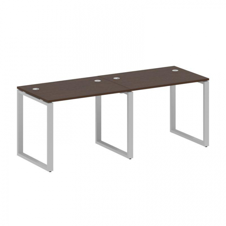 Metal System Рабочая станция на 2 места на О-образном м/к БО.СМ-2.1 Венге Цаво/Металл Серый 2000*720