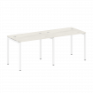 Metal System Quattro Рабочая станция на 2 места на П-образном м/к 40БП.СМ-2.1 Дуб Наварра/Металл Бел