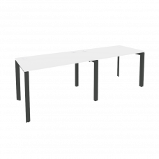 Onix Рабочая станция на П-образном м/к O.MP-RS-2.2.7 Белый Бриллиант/Металл Антрацит 2360*720*750
