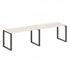 Metal System Рабочая станция на 2 места на О-образном м/к БО.СМ-2.3 Дуб Наварра/Металл Антрацит 2800