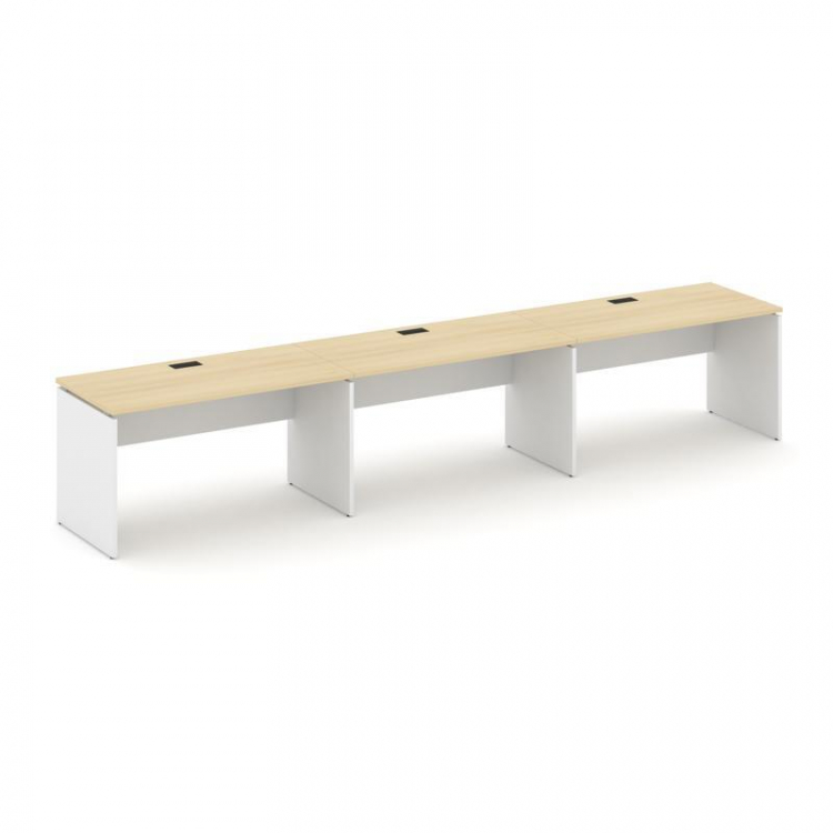 Style Project Рабочая станция 1 сторон. SN-D.ORS-042 Акация Лорка/Белый/Черная Заглушка 3540*700*750