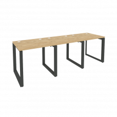 Onix Рабочая станция на О-образном м/к O.MO-RS-3.0.7 Тиквуд Светлый/Металл Антрацит 2340*720*750